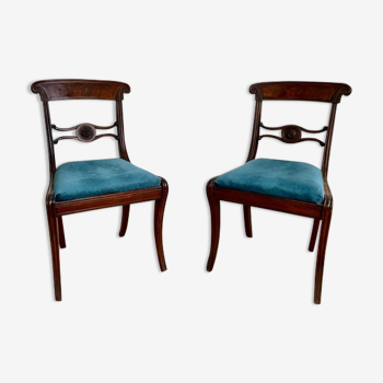 Pair of mahogany chairs XIXth century