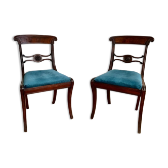 Paire de chaises en acajou XIXème siècle