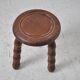Tripod stool with turned leg 1970