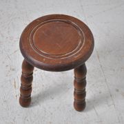 Tripod stool with turned leg 1970