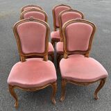 4 x Louis XV chairs fabric + 2