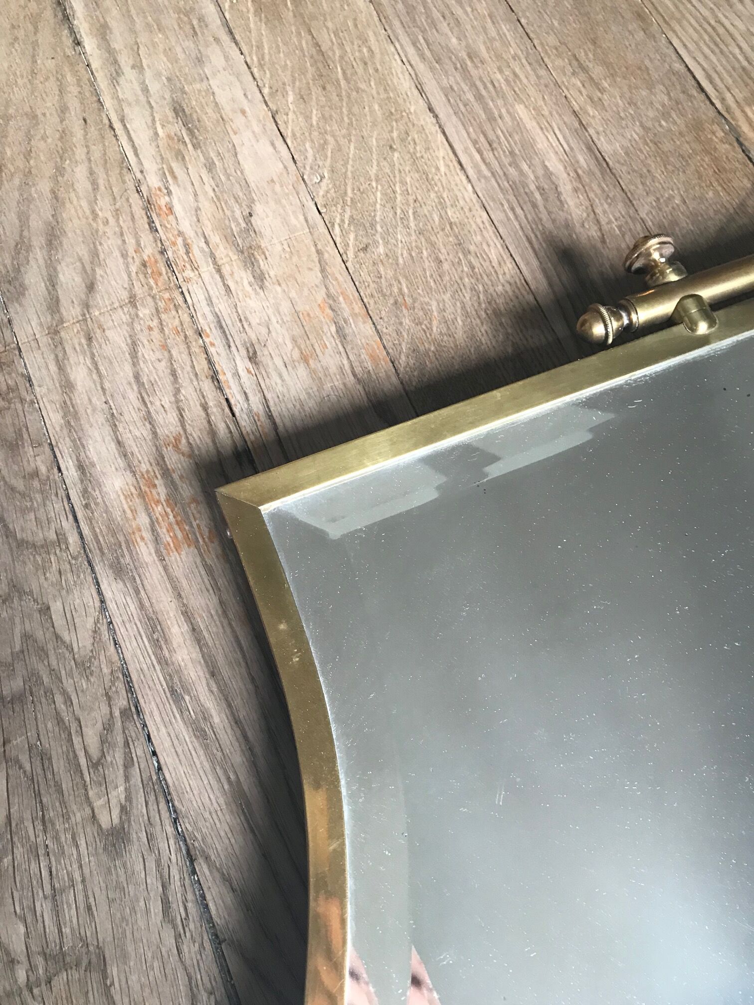 Miroir en laiton biseauté
