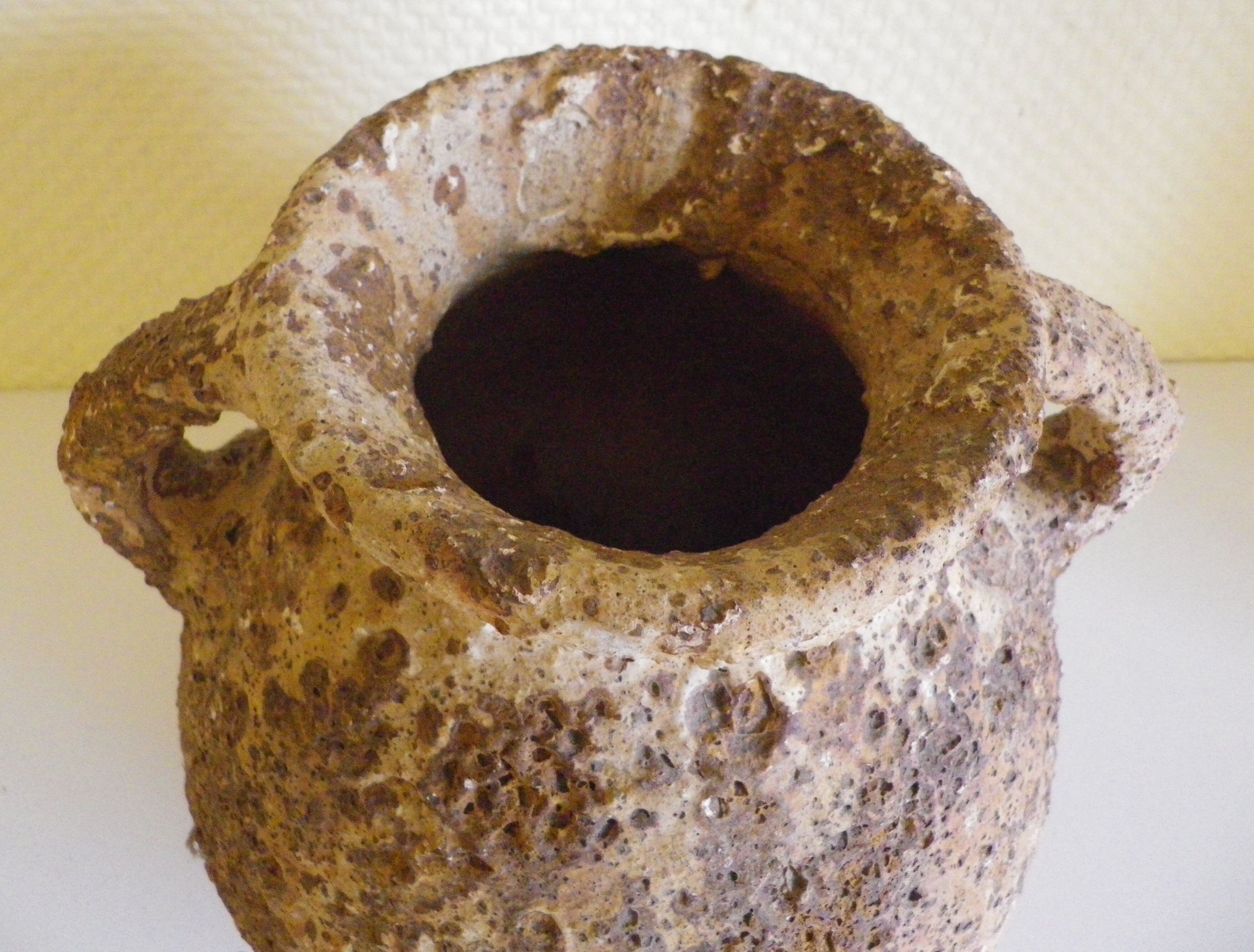 Greek amphora vase, aged in the old way, 70s