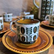 Boch la louvière – delta noix coffee service 1966 – vintage 25 pieces