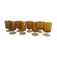 8 orange-yellow glasses Luminarc France