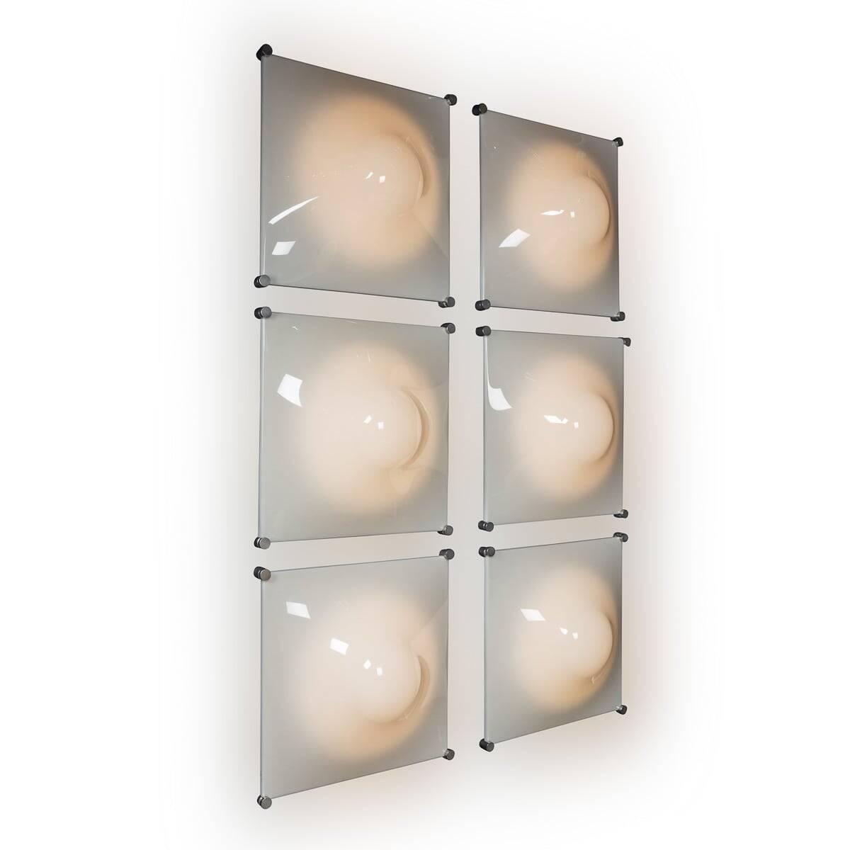 Vintage 20thc italian set of six iguzzini dada wall lights c.1970
