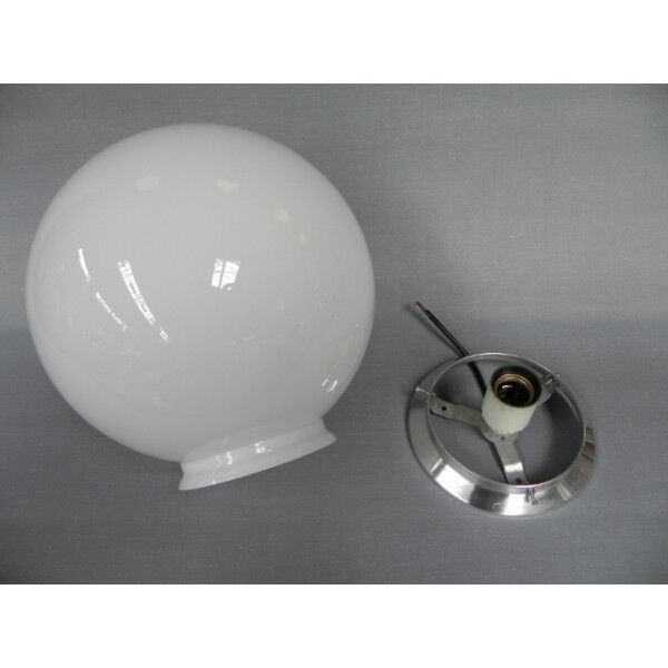 Art deco ceiling light white glass ball