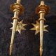 splendid set of gilded iron wall sconces by Gilbert Poillerat
