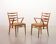 Cees Braakman Dutch Design Wooden Ladder Arm Chairs & Caramel Bouclé Fabric
