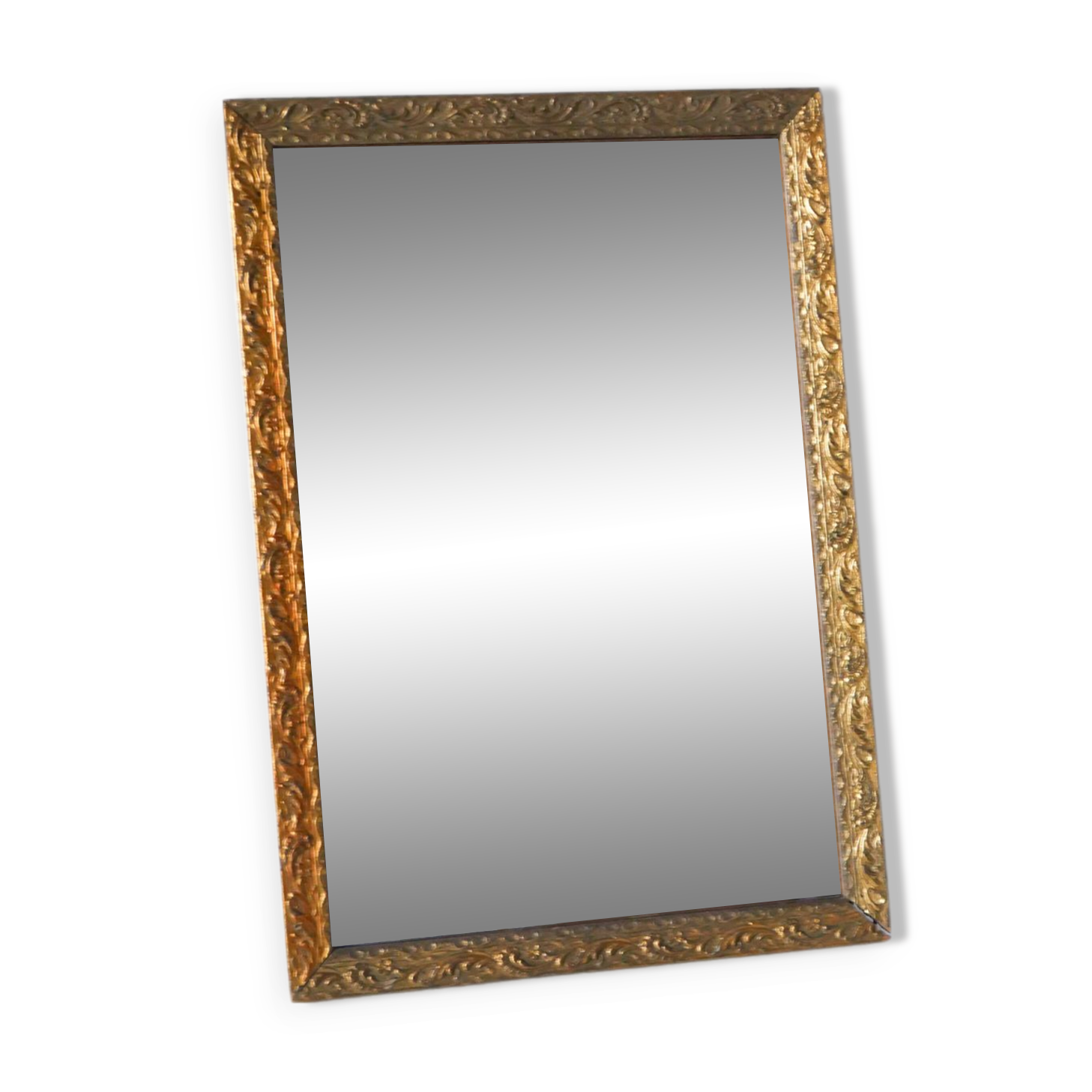 20th century wooden and gilded stucco mirror