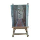 Tableau Ancien huile sur toile. Scène d'intérieur.