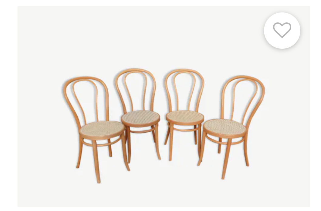 4 bistro chairs beech light
