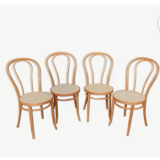 4 bistro chairs beech light