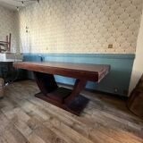 Art deco style dining table Padauk wood