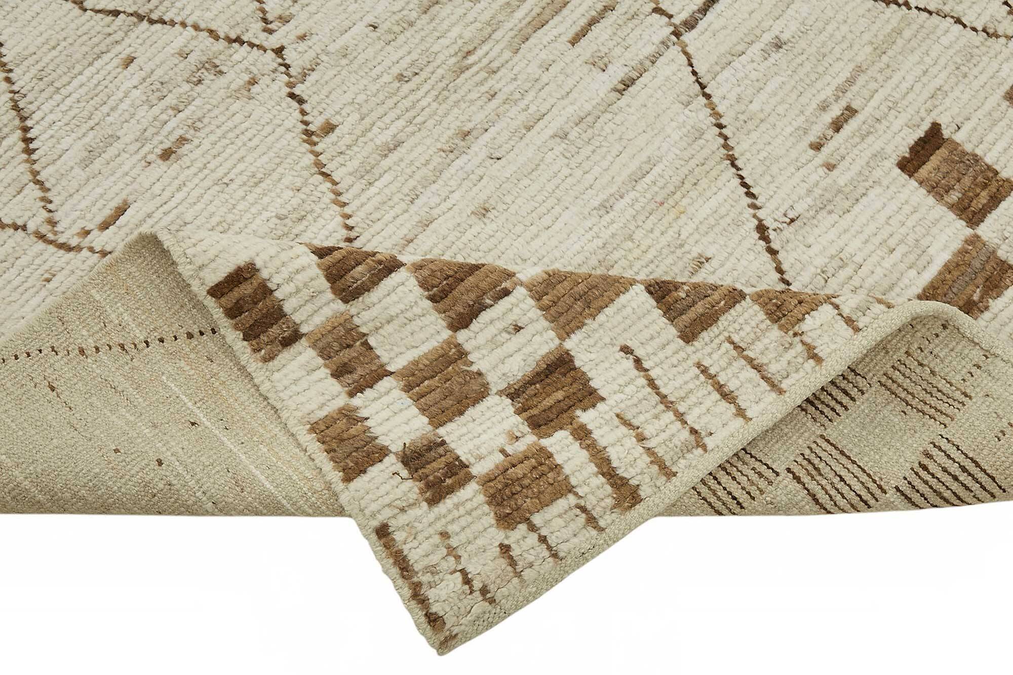 Handwoven Tribal One of a Kind 259 cm x 293 cm Beige Wool Carpet