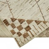 Handwoven Tribal One of a Kind 259 cm x 293 cm Beige Wool Carpet
