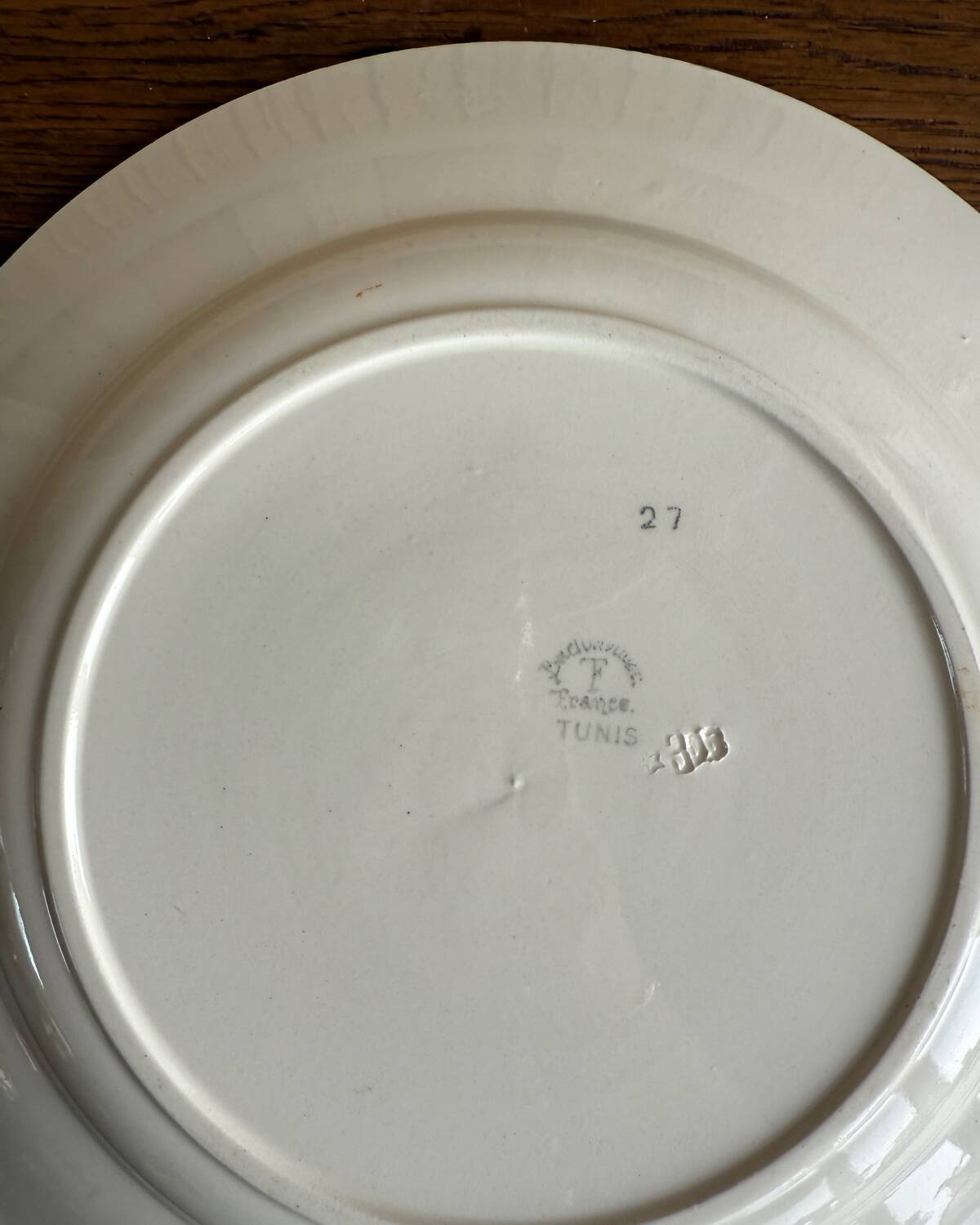 Round flat iron earth dish Badonviller Tunis