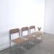 Space Age set 3x Bauhaus chromen buisframe stoelen