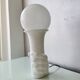 Vintage ceramic lamp with glass ball, 80s