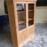 MD bookcase in stripped oak