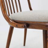 1960s Antonin Suman Set of Six Beech Dining Chairs, Restored