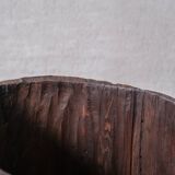 Large French Natural Wooden Trunk Planter