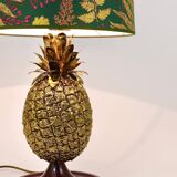 Hollywood Regency pineapple table lamp in brass by Mauro Manetti, Italy, 1970s.