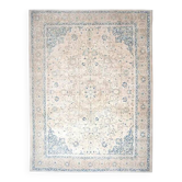 Tapis  persan fait main en laine et coton beige des années 1970 290x381