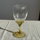Set of 6 vintage yellow stemmed glasses: consisting of 4 large and 2 small.