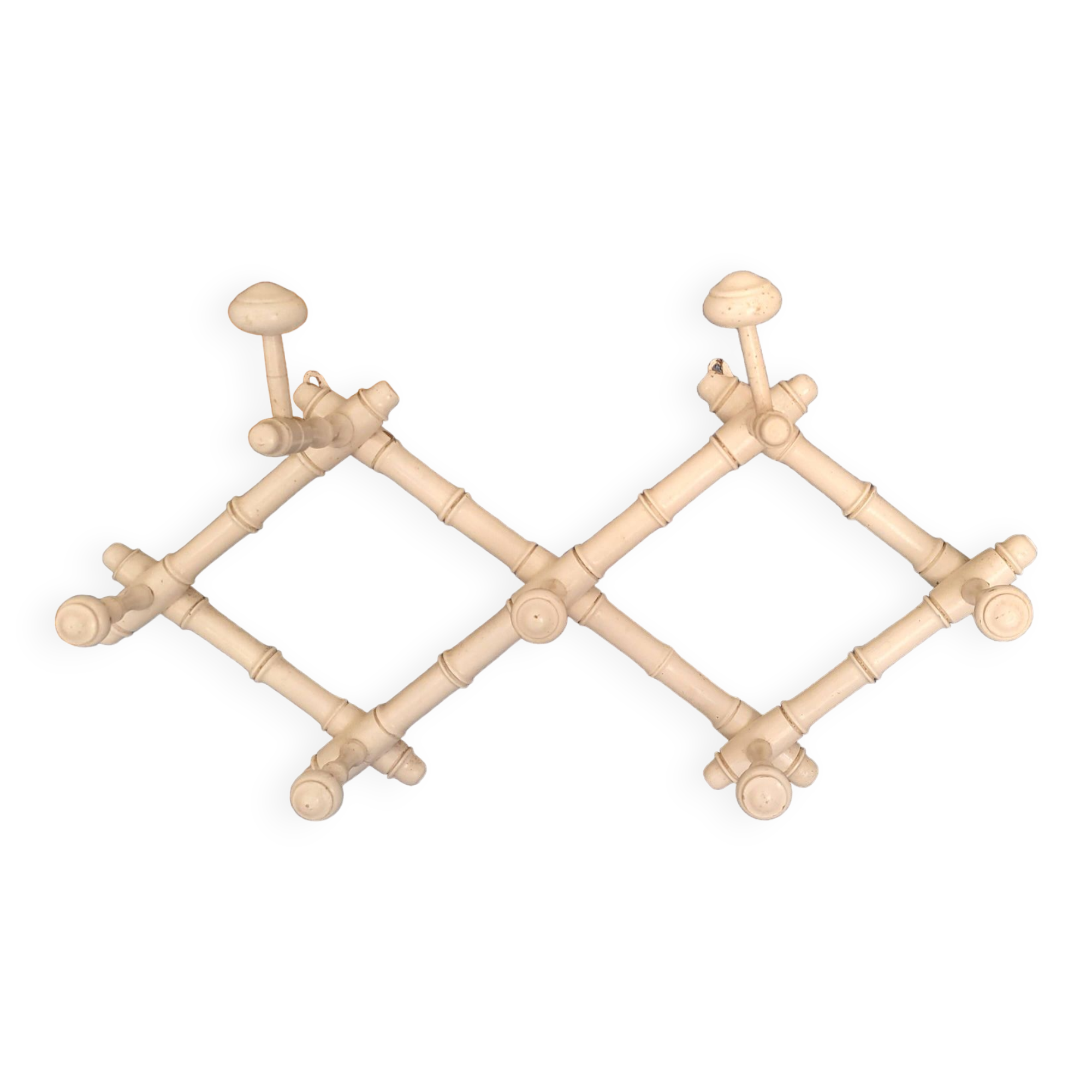 Napoleon III bamboo accordion coat rack 19th century