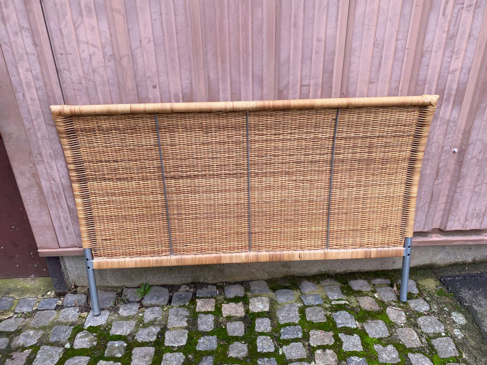Scandinavian headboard in bamboo, rattan, and wicker 1990 140cm