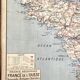 🌍Old school map Vidal-Lablache 60, 1940 - West France, Brittany