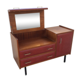 Commode coiffeuse Roger Landault bordeaux de 1965