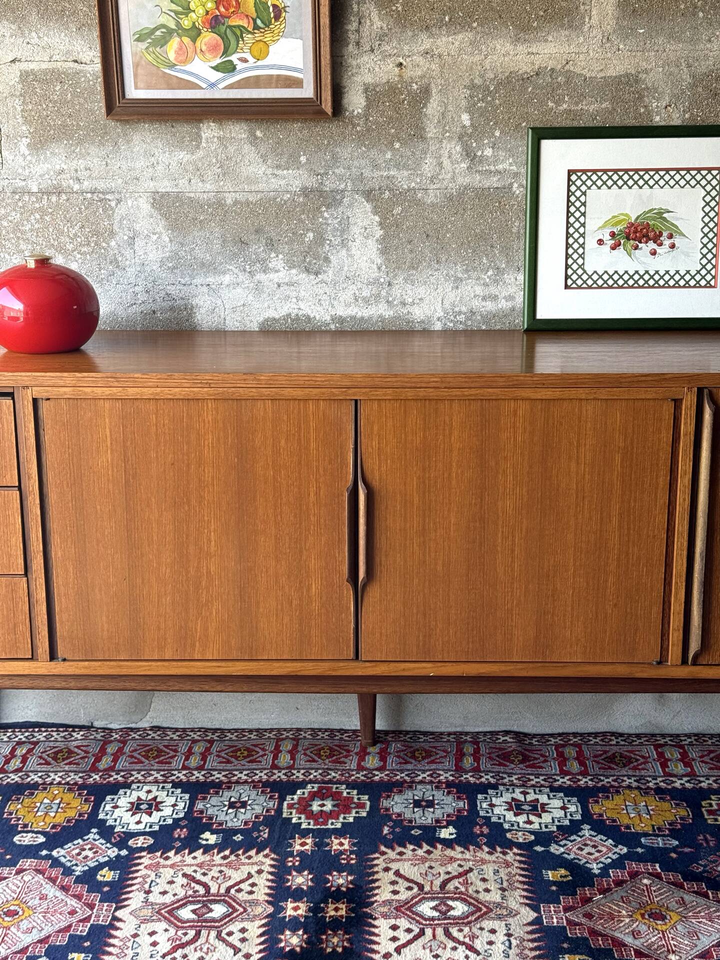 Vintage Scandinavian teak sideboard, 1960.