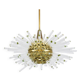 Lustre Bakalowits Miracle Sputnik en laiton avec tiges en verre cristal, années 1960
