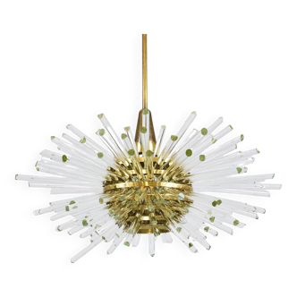 Lustre Bakalowits Miracle Sputnik in brass with crystal glass rods, 1960s