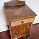 English-style wardrobe and its chest of drawers in walnut burl.