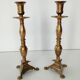 Pair of tripod candlesticks with lion's paws - Napoleon III - 19th century