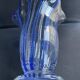Large blue glass vase with inclusions – Murano art glassware