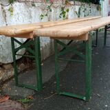 Pair of vintage community folding benches