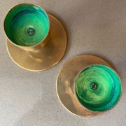 Pair of candle holders by Hans-Agne Jakobsson