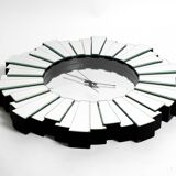 Gigantic rare heavy Sunburst mirror wall clock from the 1970s | Ø 70 cm