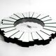 Gigantic rare heavy Sunburst mirror wall clock from the 1970s | Ø 70 cm