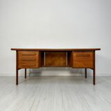 1960s Vintage Freestanding Danish Teak Writing Desk by Peter Løvig Nielsen