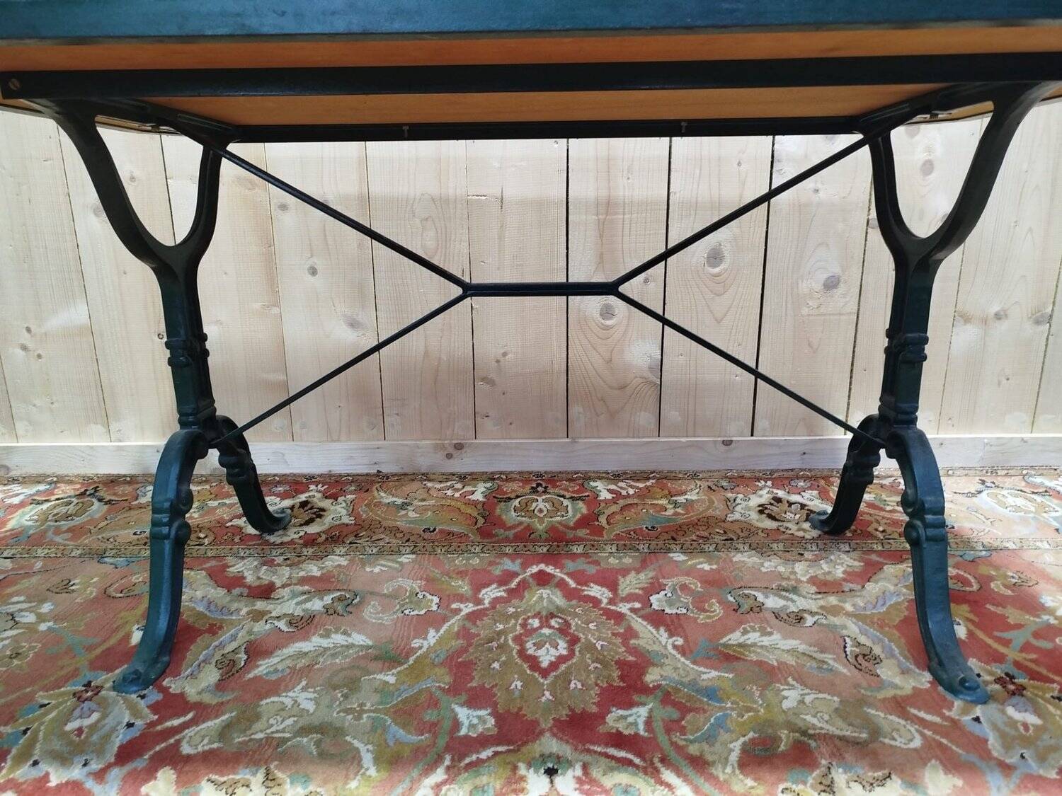 Bistro table in earthenware, designed by Vincent and Élisabeth Portier