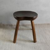 Tabouret en bois massif, art populaire