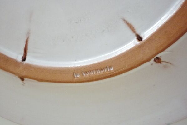 Assiette céramique d'art émaillée, signé La Tournerie, années 60/70