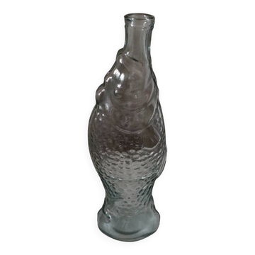 Bouteille pichet en verre poisson carpe vintage
