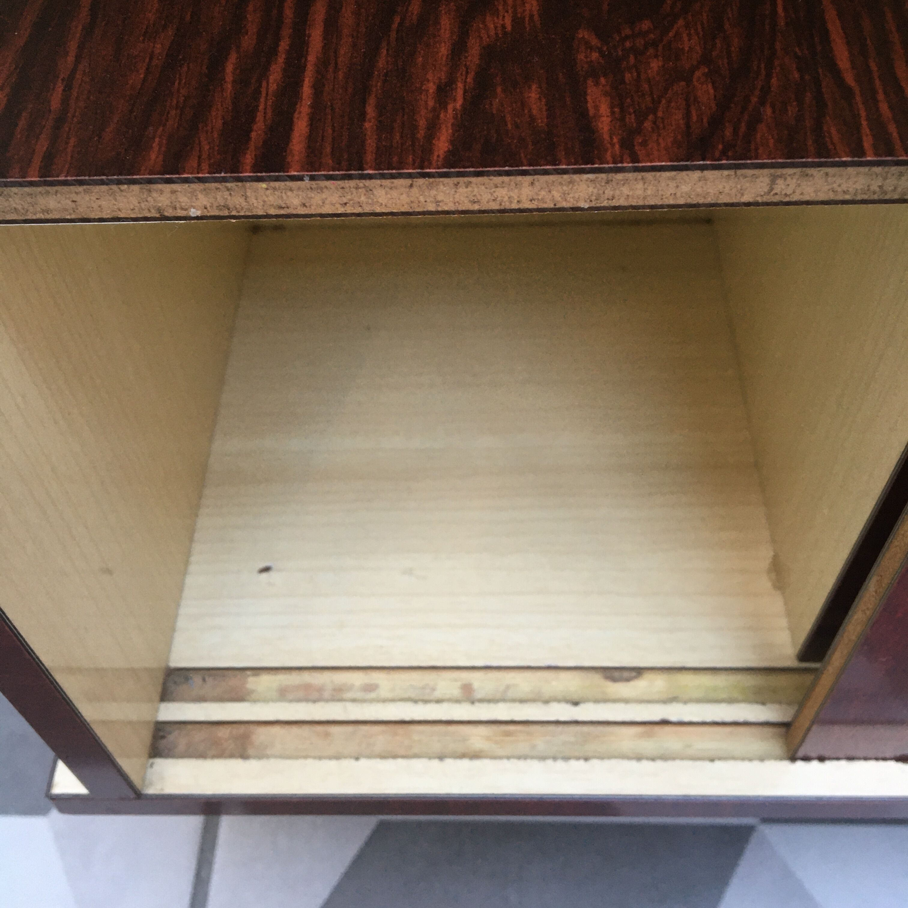 Doll cabinet 50s formica and varnished wood