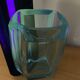 Uranium glass vase blue 1970s